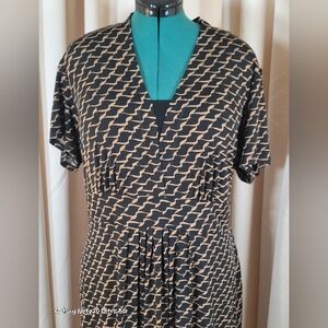 0816. NWTs ~ Style & Co. ~ Geometric Print Dress ~ 2XL ~ Empire Waist